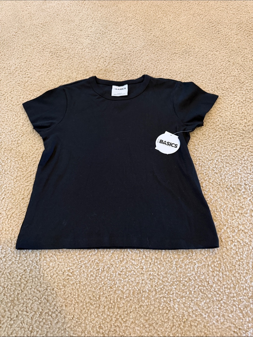 Asics Black Short-Sleeve Crew Tee for Kids